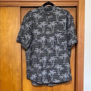 Missoni Gray Casual Button Down Shirt with Palm Tree Pattern XL